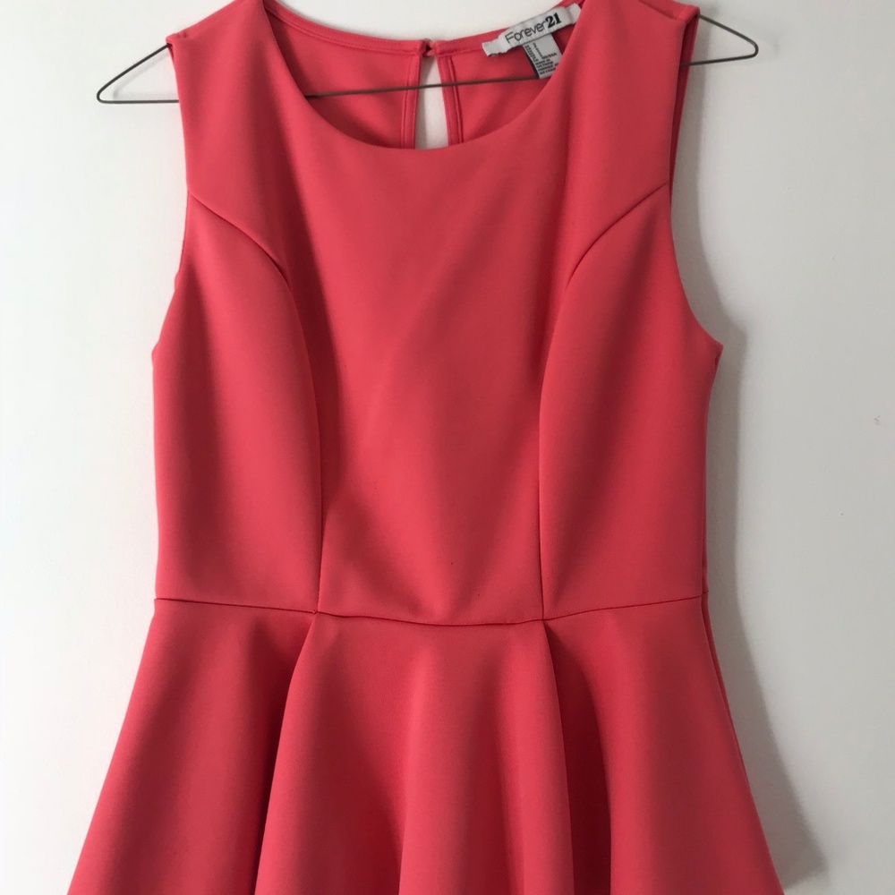 Forever 21 Coral Peplum